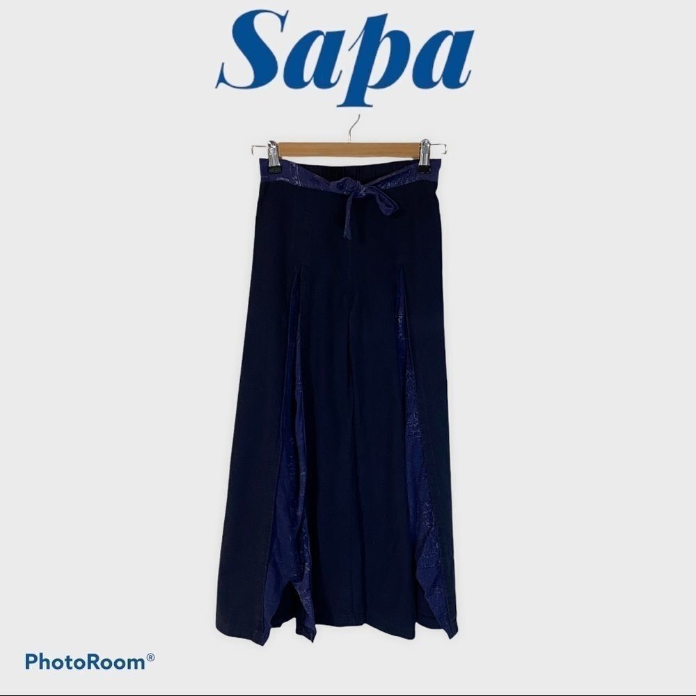 Sapa crafts & Fashion Gaucho Blue Pants (S)